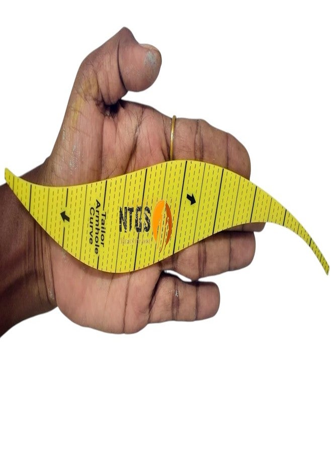 NTGS مجموعة مسطرة الخياطة المنحنية من NTGS، 3 قطع - مسطرة منحنية فرنسية، شريط قياس، حامل طباشير للخياطة لصنع النماذج - Image 3
